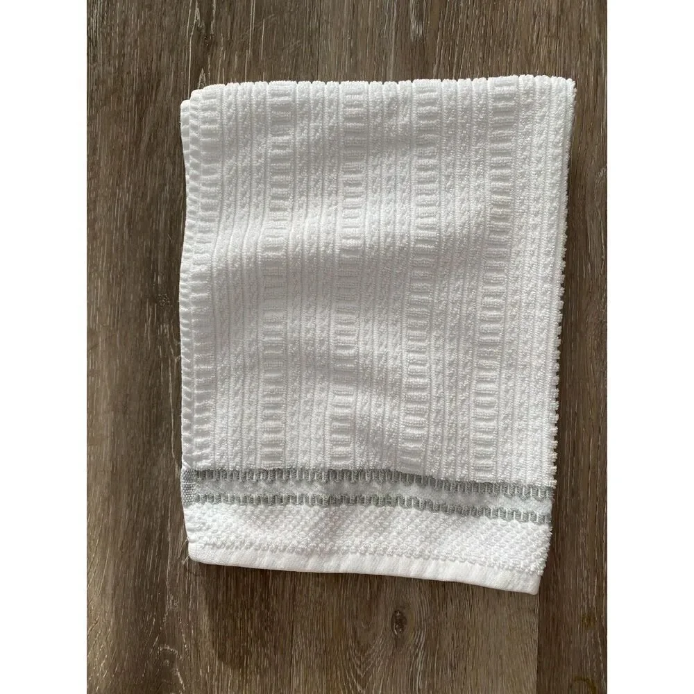Filpinter Hand Towel White With Grey Accent